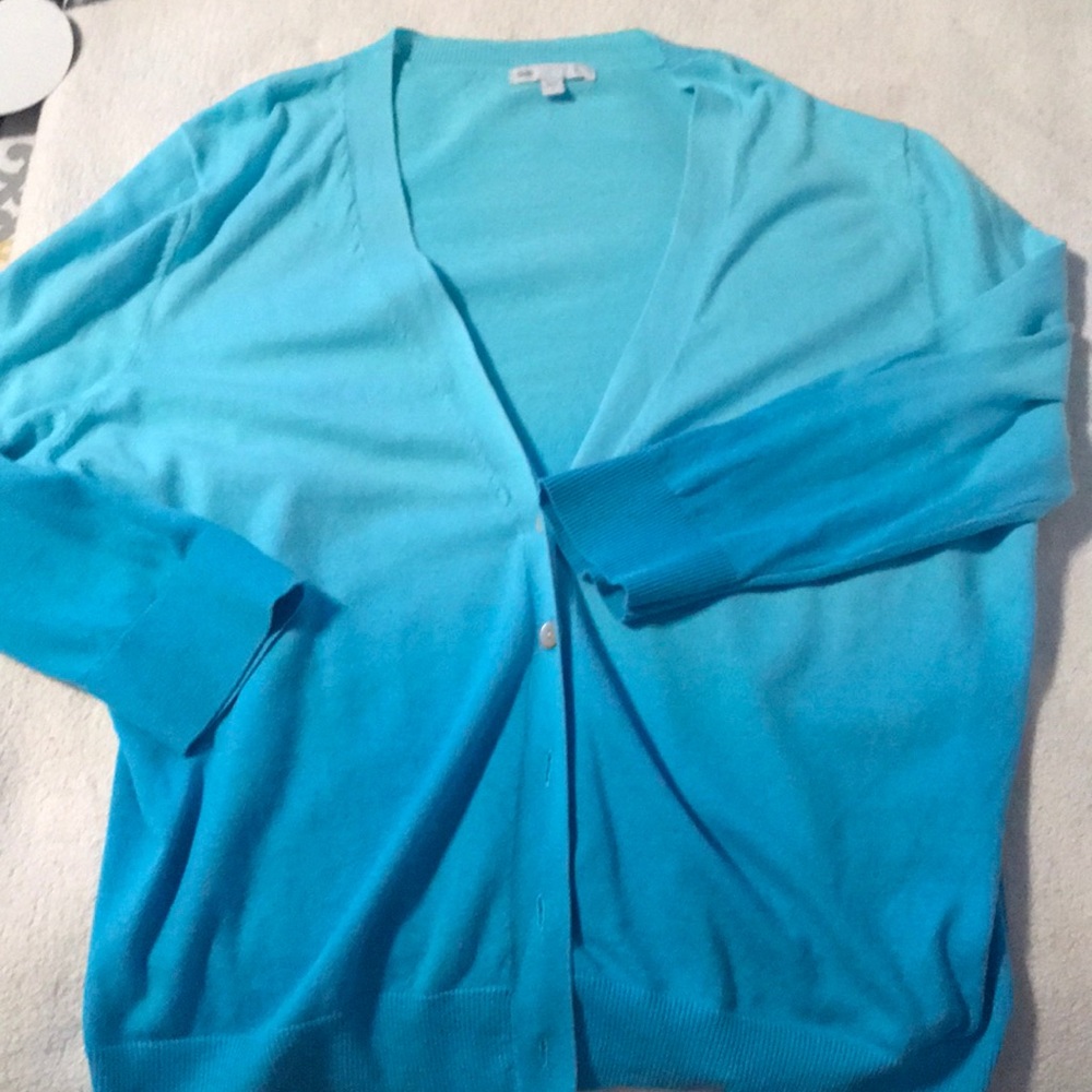 Blue ombré Gap cardigan